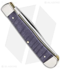 Case Trapper Knife 4.1" Smooth Purple Curly Maple (7254 SS) 80540 -Knives And Tools Case Trapper Knife Smooth Purple Curly Maple SS BHQ 140689 jr side