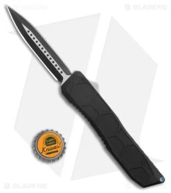 EOS Harpoon OTF Automatic Knife Dagger Black Hex Alum/Blue (3.75" Two-Tone) -Knives And Tools EOS Harpoon OTF Auto Dagger Black Hex Aluminum Blue TT BHQ 176934 jr bottlecap
