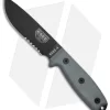 ESEE Knives ESEE-4S Fixed Blade Knife W/Clip Plate (4.5" Black Serr)
