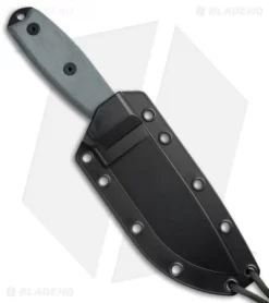 ESEE Knives ESEE-4S Fixed Blade Knife W/Clip Plate (4.5" Black Serr) -Knives And Tools ESEE 4S Fixed Blade Black Serr ES4SB BHQ 46279 jr sheath