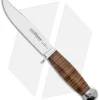 Fox Knives European Hunter 610/13 Fixed Blade Brown Leather (5.3" Satin) 02FX045