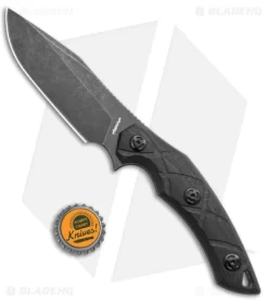 Fox Knives Defcon 5 Lycosa Fixed Blade Knife Black G-10 (4.25" Black SW) -Knives And Tools Fox Knives Defcon 5 Lycosa Fixed Blade Black G 10 Smokewash BHQ 115449 jr bottlecap