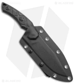Fox Knives Defcon 5 Lycosa Fixed Blade Knife Black G-10 (4.25" Black SW) -Knives And Tools Fox Knives Defcon 5 Lycosa Fixed Blade Black G 10 Smokewash BHQ 115449 jr sheath