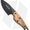 Fox Knives European Hunter Drop Point Olive Wood (3.375" Black) 1504-OL