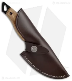 Fox Knives European Hunter Drop Point Olive Wood (3.375" Black) 1504-OL -Knives And Tools Fox Knives European Hunter DP Olive Wood Black 02FX1504OL BHQ 52277 jr sheath