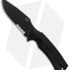 Fox Knives Felin Fixed Blade Knife Black G-10 (4.12" Black Serr) FX-517 S
