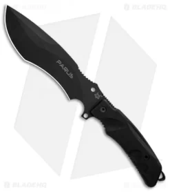 Fox Knives Parus Fixed Blade Knife & Survival Kit Black Forprene (6.8" Black)