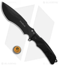 Fox Knives Parus Fixed Blade Knife & Survival Kit Black Forprene (6.8" Black) -Knives And Tools Fox Knives Parus Black Forprene BHQ 85200 jr bottlecap