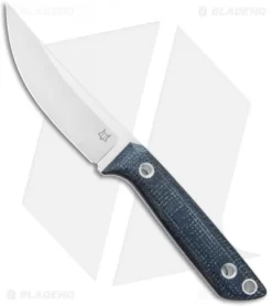 Fox Knives Perser FX-143 MB Fixed Blade Knife Black Micarta (3.9" Satin)
