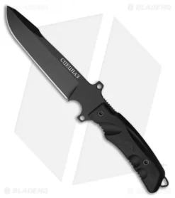 Fox Knives Predator Spetsnaz Fixed Blade Knife Black Forprene (6.625" Black)