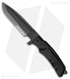 Fox Knives Stealth Fixed Blade Knife Black Forprene (6.625" Gray)