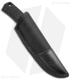 Fox Knives Vox Core Fixed Blade Knife Black (4.4" Stonewash) -Knives And Tools Fox Knives Vox Core Black SW 02FX733 BHQ 105752 jr sheath