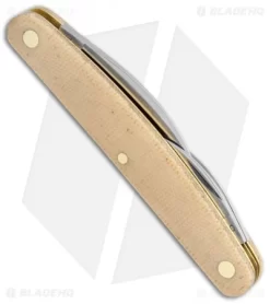 GEC #62 Farm And Field 3.875" Pocket Carver Knife Muslin Micarta -Knives And Tools GEC 62 Farm and Field Muslin Micarta BHQ 113150 jr side