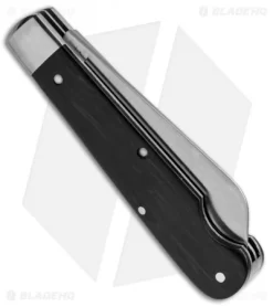 GEC #15 Tidioute Huckleberry Crown Lifter Boy's Knife 3.5" Ebony Wood 153216CL -Knives And Tools GEC Tidioute Huckleberry CRown Lifter Boys Ebony Wood 153216CL BHQ 50010 jr side