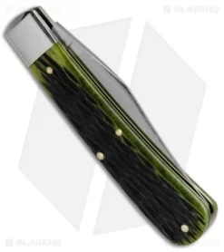 GEC #74 Tidioute Stallion Pocket Knife 4.0" Spring Green Jigged Bone -Knives And Tools GEC Tidioute Stallion Spring Grn Jig Bone 748117 SGJB BHQ 52128 jr side