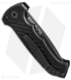 Gerber Auto 06 Tanto Automatic Knife Black G10 (3.6" S30V Black Serr) -Knives And Tools Gerber Auto 06 tanto black G10 black serr 0380 BHQ 5001 er side