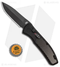 Gerber Empower Automatic Knife Black Armor Grip (3.25" Black) 30-001321 -Knives And Tools Gerber Empower Auto Black Armor Grip Black 30 001321 BHQ 81302 jr bottlecap