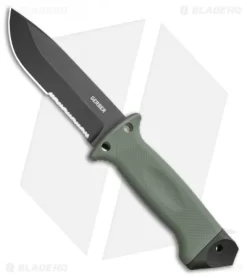 Gerber LMF II Infantry Green Fixed Blade Combat Knife (4.84" Black Serr) 1626