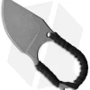 Jake Hoback Jeremiah Johnson Fixed Blade Knife Black Cord Wrap (2" Stonewash)