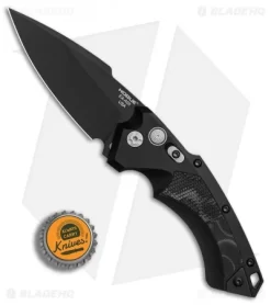 Hogue Knives EX-A05 Spear Point Automatic Knife Black G-Mascus (3.5" Black) -Knives And Tools Hogue Auto Black spear point black blade BHQ 80673 er bottlecap
