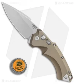 Hogue Knives EX-A05 Spear Point Automatic Knife FDE (3.5" Stonewash) 34534 -Knives And Tools Hogue Auto FDE spear point tumble BHQ 80671 er bottlecap