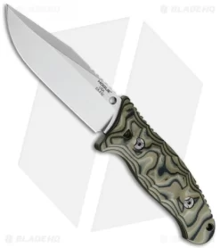 Hogue EX-F02 Clip Point Fixed Blade Black/Green G-10 (4.5" Stonewash)