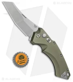 Hogue Knives EX-A05 Wharncliffe Automatic Knife OD Green (3.5" Stonewash) 34521 -Knives And Tools Hogue Knives EX A05 Wharncliffe Auto OD Green SW 34521 BHQ 100448 jr bottlecap