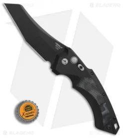 Hogue Knives EX-A05 Wharncliffe Automatic Knife Black G-Mascus (4" Black) -Knives And Tools Hogue Knives X A05 Wharncliffe black G mascus black BHQ 76671 er bottlecap