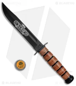 Ka-Bar Bowie 120th Anniversary USMC Fixed Blade Knife (7" Black) 9191 -Knives And Tools Ka Bar 120th Anniversary USMC Black 9191 BHQ 80484 jr bottlecap