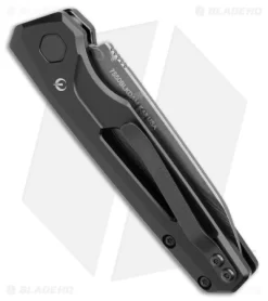 Kershaw Auto Launch 11 Black Aluminum Automatic Knife (2.75" Damascus) 7550DAM -Knives And Tools Kershaw Auto Launch 11 Black Aluminum Damascus BHQ 175624 jr side