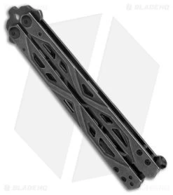 Kershaw Balanza Butterfly Trainer Knife Black SW (4.25" Black SW) 4950TR -Knives And Tools Kershaw Balanza Knife Black SW BHQ 178512 jr side