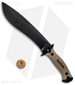Kershaw Camp 10 Fixed Blade Knife Machete Tan (10" Black) 1077TAN -Knives And Tools Kershaw Camp 10 Machete Tan 1077TAN BHQ 80576 jr bottlecap