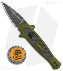 Kershaw Launch 12 CA Legal Stiletto Automatic Knife OD Green (1.9" Black SW) -Knives And Tools Kershaw Launch 12 Call Legal Stiletto Auto OD Green KER7130OLBW BHQ 114625 jr bottlecap