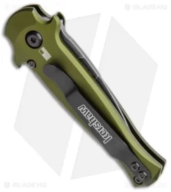 Kershaw Launch 12 CA Legal Stiletto Automatic Knife OD Green (1.9" Black SW) -Knives And Tools Kershaw Launch 12 Call Legal Stiletto Auto OD Green KER7130OLBW BHQ 114625 jr side