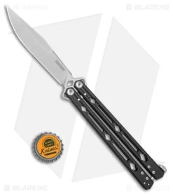 Kershaw Lucha Balisong Butterfly Knife Black (4.5" Stonewash) 5150BLK -Knives And Tools Kershaw Lucha Balisong Butterfly Black SW BHQ 117073 jr bottlecap