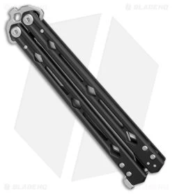 Kershaw Lucha Balisong Butterfly Knife Black (4.5" Stonewash) 5150BLK -Knives And Tools Kershaw Lucha Balisong Butterfly Black SW BHQ 117073 jr side