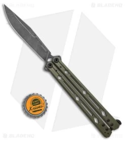 Kershaw Lucha Balisong Butterfly Knife OD Green (4.5" Blackwash) 5150ODBW -Knives And Tools Kershaw Lucha Balisong Butterfly OD Green Blackwash 5150ODBW BHQ 117072 jr bottlecap