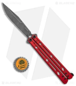 Kershaw Lucha Balisong Butterfly Knife Red (4.5" Blackwash) 5150RDBW -Knives And Tools Kershaw Lucha Balisong Butterfly Red Blackwash 5150RDBW BHQ 117070 jr bottlecap