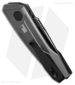 Kershaw Launch 9 Automatic Knife Drop Point Gray Aluminum (2" Black SW) -Knives And Tools Kershaw launch 9 AK Drop Point Gray Aluminum 2in BSW BHQ 177025 td side