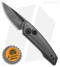 Kershaw Launch 9 Automatic Knife Drop Point Gray Aluminum (2" Black SW) -Knives And Tools Kershaw launch 9 AK Drop Point Gray Aluminum 2in BSW BHQ 177025 td size