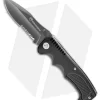 Kilimanjaro Annex Drop Point Folding Knife Black G-10 (3.375" Black Serr) 910030