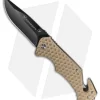 Kilimanjaro UTAC Drop Point Folding Knife Tan G-10 (3.5" Black) 910032