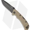 MARSER Kampfer 14 Lockback Knife Tan G-10 (3.25" Black Stonewash)