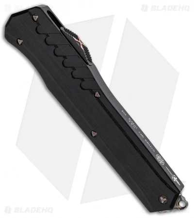 Marfione Custom Cypher D/E OTF Automatic Knife Black W/ Copper HW (4" Mirror) 2 Marfione Custom Cypher D/E OTF Automatic Knife Black W/ Copper HW (4" Mirror) - Image 2