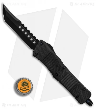Microtech Combat Troodon Hellhound Tanto OTF Knife Carbon Fiber (3.8" DLC) 4 Microtech Combat Troodon Hellhound Tanto OTF Knife Carbon Fiber (3.8" DLC) - Image 4