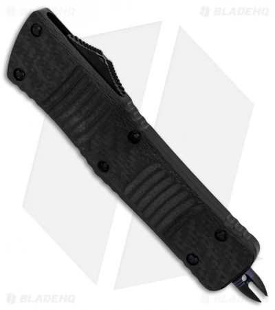 Microtech Combat Troodon Hellhound Tanto OTF Knife Carbon Fiber (3.8" DLC) 3 Microtech Combat Troodon Hellhound Tanto OTF Knife Carbon Fiber (3.8" DLC) - Image 3
