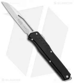 Microtech Cypher MK7 S/E OTF Automatic Knife Black (4" Stonewash) 241M-10