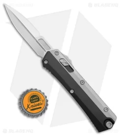Microtech Glykon Signature Series OTF Auto Knife Black Aluminum + Ti (3.75" SW) -Knives And Tools Microtech Glykon DE OTF Auto Black SW BHQ 174403 jr bottlecap