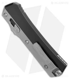 Microtech Glykon Signature Series OTF Auto Knife Black Aluminum + Ti (3.75" SW) -Knives And Tools Microtech Glykon DE OTF Auto Black SW BHQ 174403 jr side