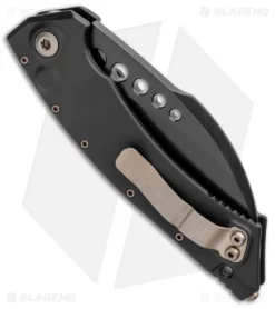 Microtech Signature Series Hawk Automatic Knife Black DLC (4" Black) -Knives And Tools Microtech Hawk Auto Black DLC Signature Series Black 166 1DLCS BHQ 103385 jr side
